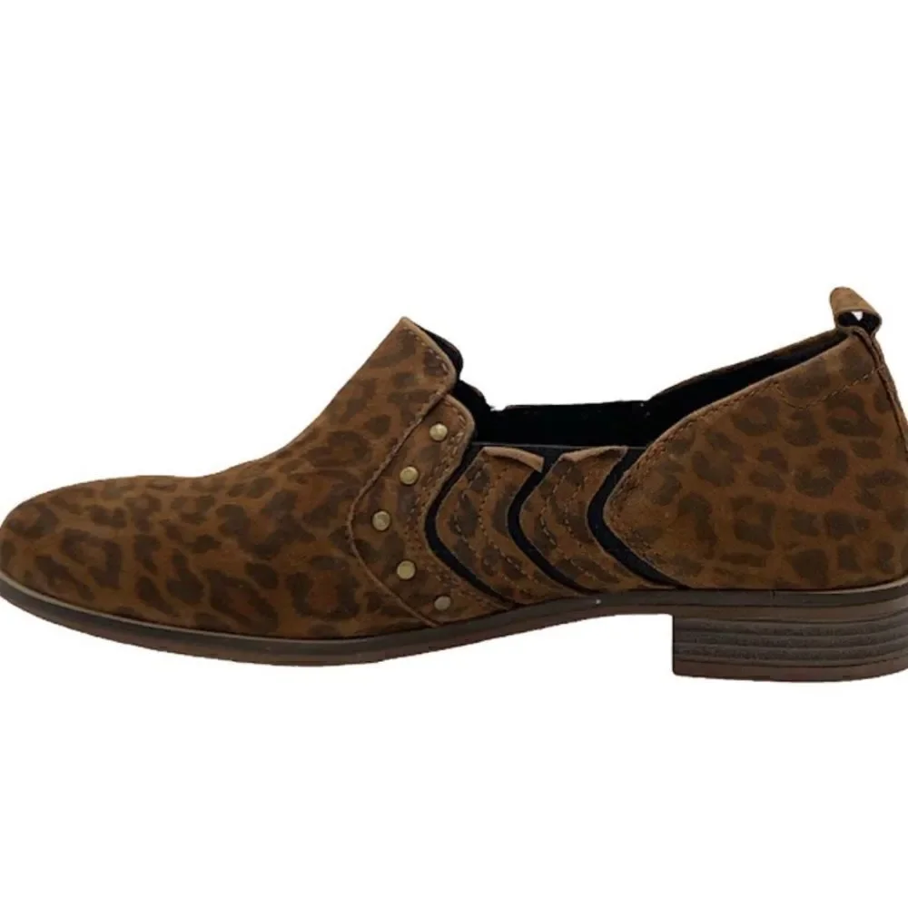 Clarks studded slip on booties-Trish Bell Leopard size 7